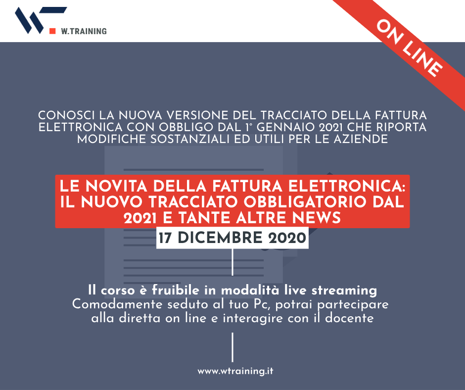 LE NOVITÀ DELLA FATTURA ELETTRONICA: IL NUOVO TRACCIATO OBBLIGATORIO ...